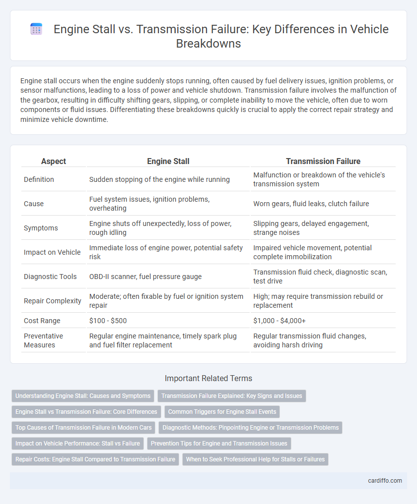 Engine Stall vs. Transmission Failure: Key Differences in Vehicle Breakdowns