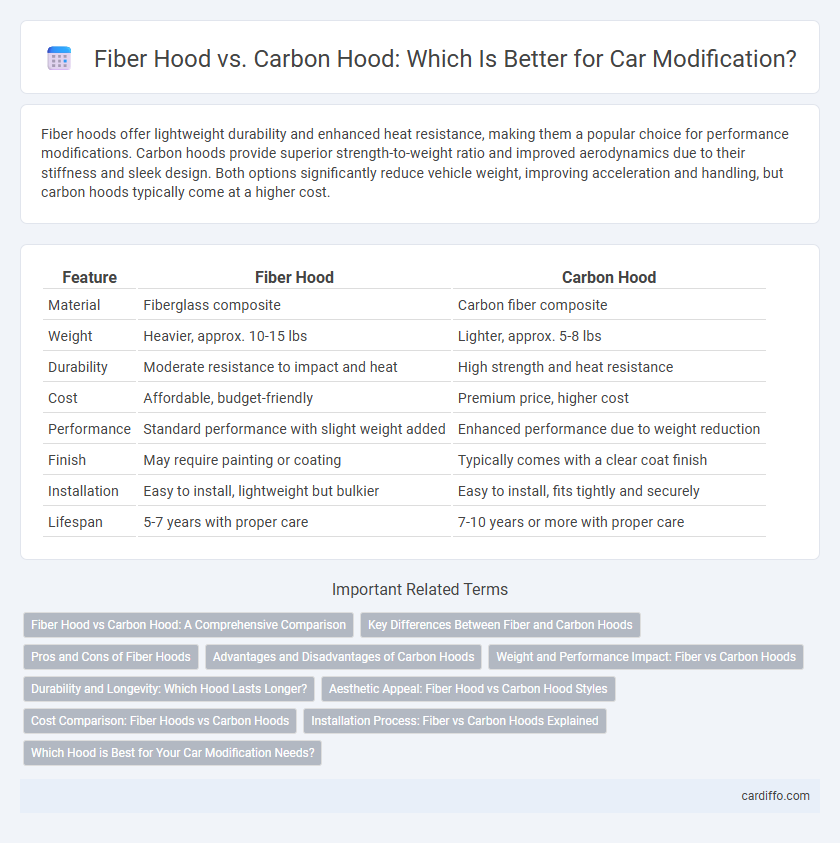 Fiber Hood vs. Carbon Hood: Which Is Better for Car Modification?