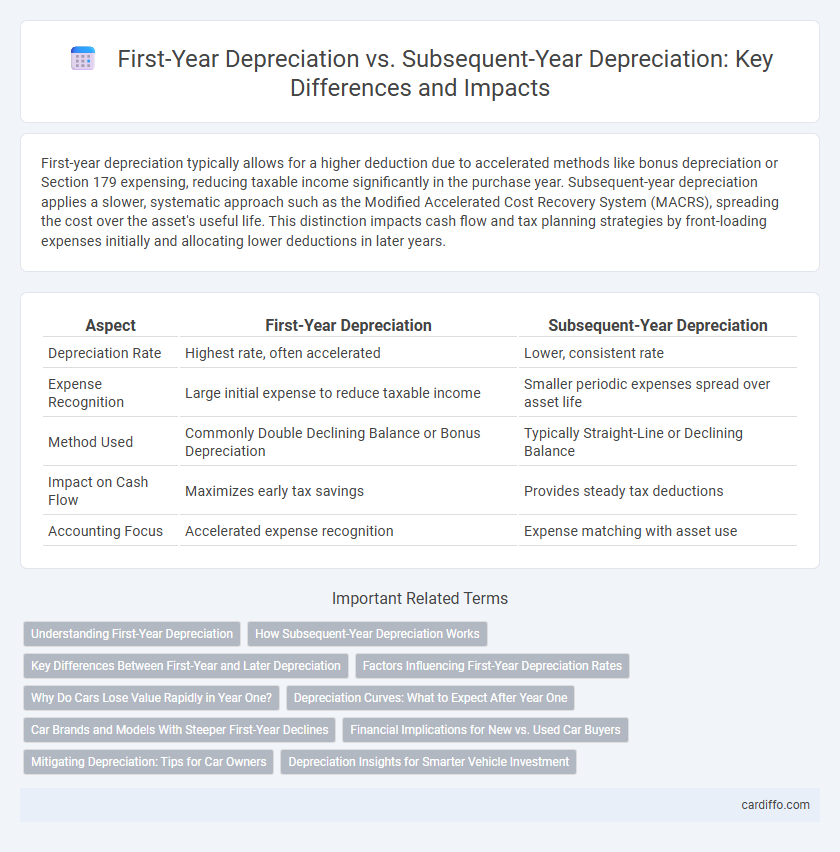 First-Year Depreciation vs. Subsequent-Year Depreciation: Key Differences and Impacts