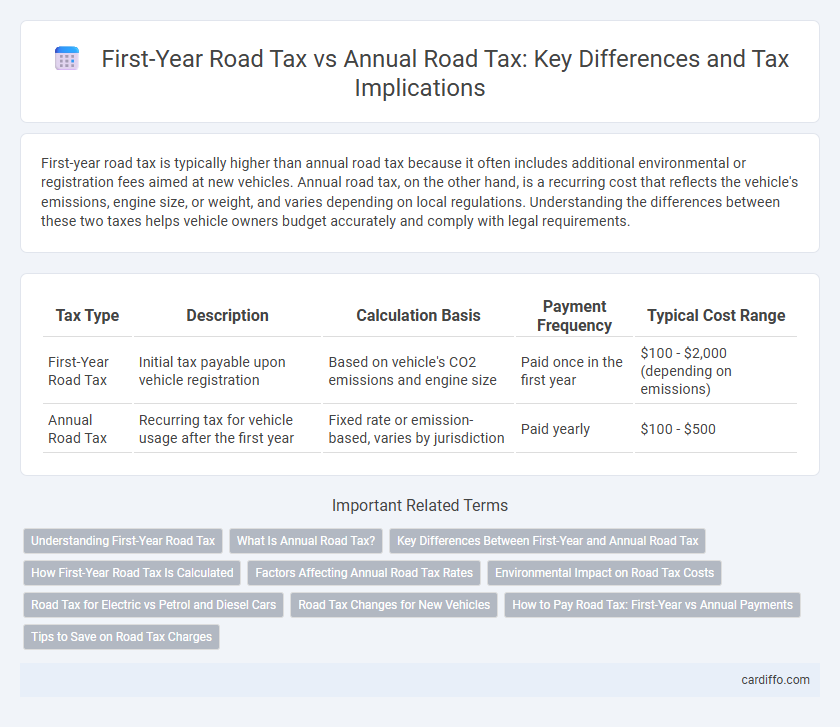 First-Year Road Tax vs Annual Road Tax: Key Differences and Tax Implications