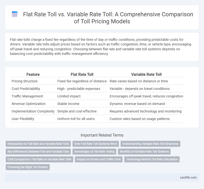 Flat Rate Toll vs. Variable Rate Toll: A Comprehensive Comparison of Toll Pricing Models