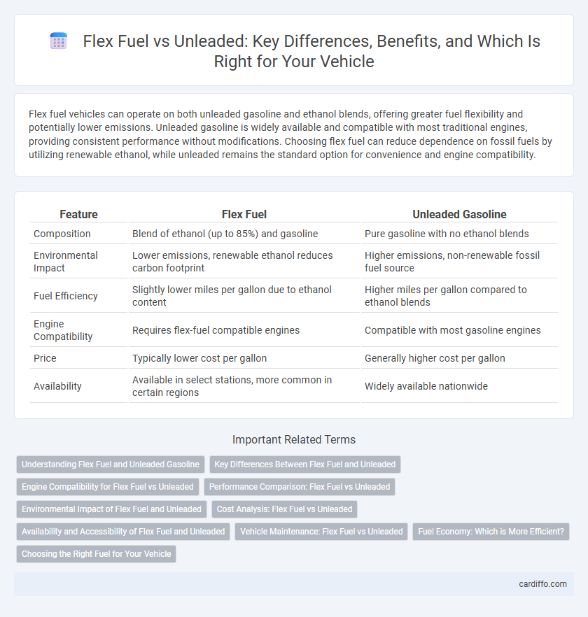 Flex Fuel vs Unleaded: Key Differences, Benefits, and Which Is Right for Your Vehicle