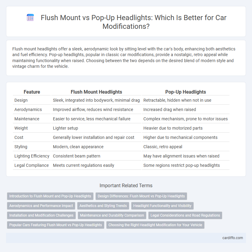 Flush Mount vs Pop-Up Headlights: Which Is Better for Car Modifications?