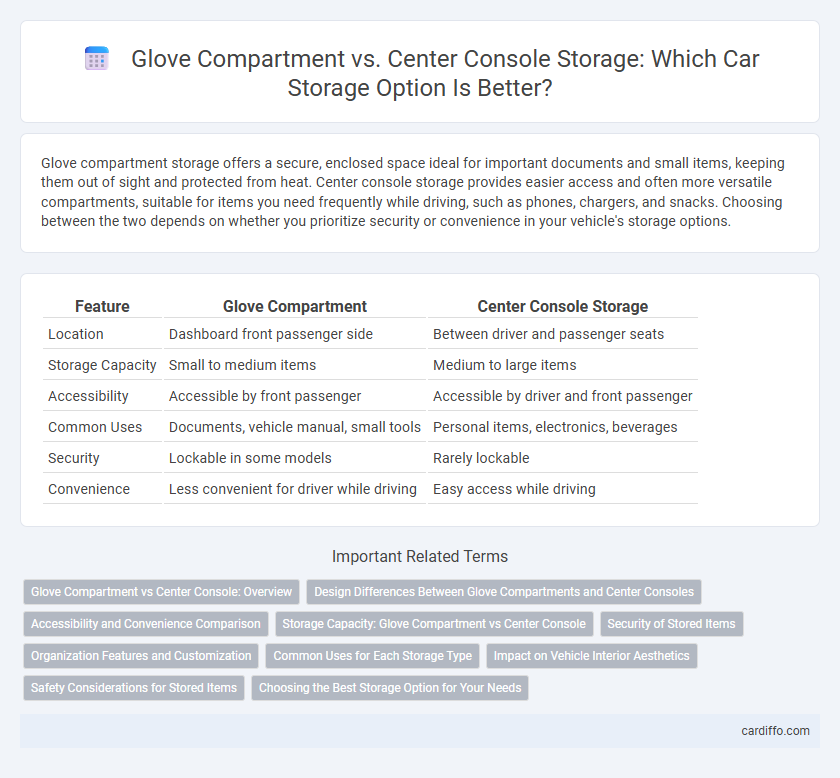 Glove Compartment vs. Center Console Storage: Which Car Storage Option Is Better?