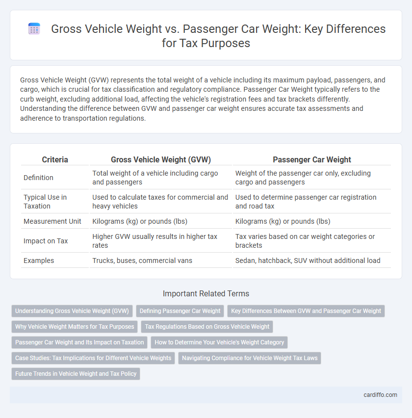 Gross Vehicle Weight vs. Passenger Car Weight: Key Differences for Tax Purposes