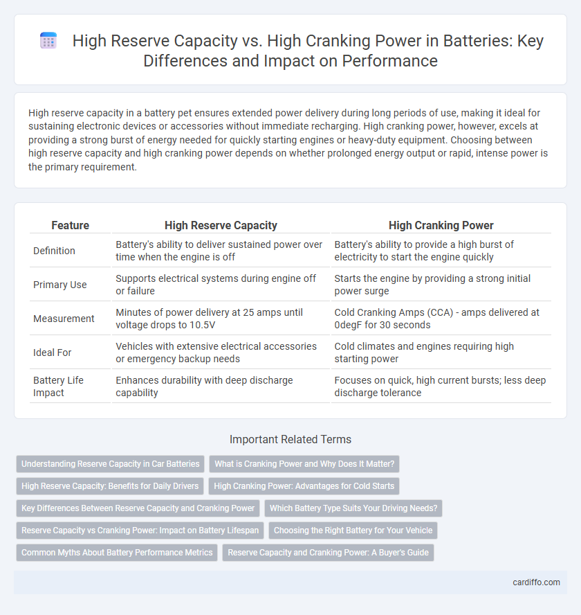 High Reserve Capacity vs. High Cranking Power in Batteries: Key Differences and Impact on Performance