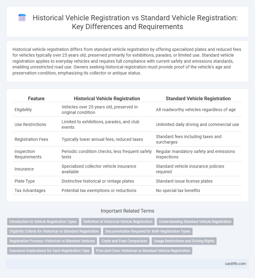 Historical Vehicle Registration vs Standard Vehicle Registration: Key Differences and Requirements