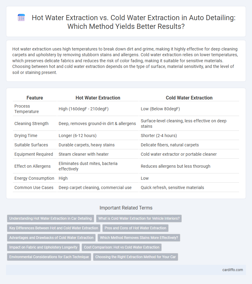 Hot Water Extraction vs. Cold Water Extraction in Auto Detailing: Which Method Yields Better Results?