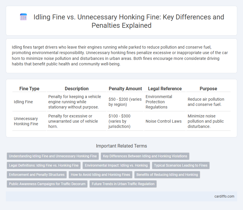 Idling Fine vs. Unnecessary Honking Fine: Key Differences and Penalties Explained