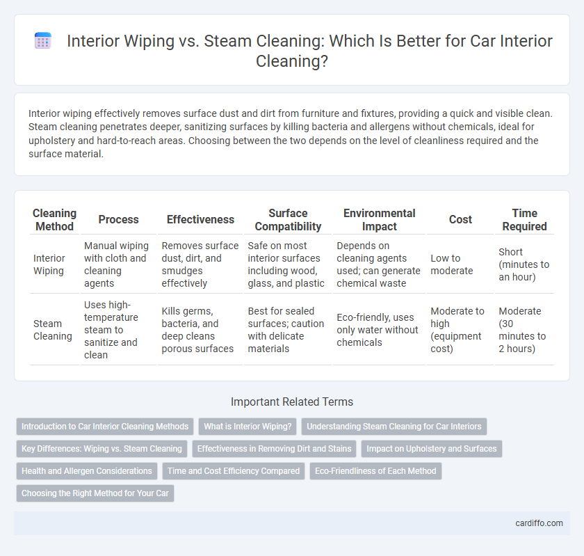 Interior Wiping vs. Steam Cleaning: Which Is Better for Car Interior Cleaning?