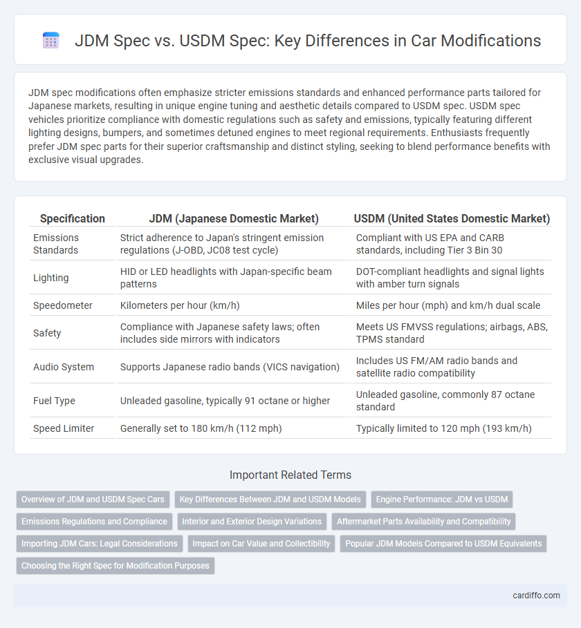 JDM Spec vs. USDM Spec: Key Differences in Car Modifications