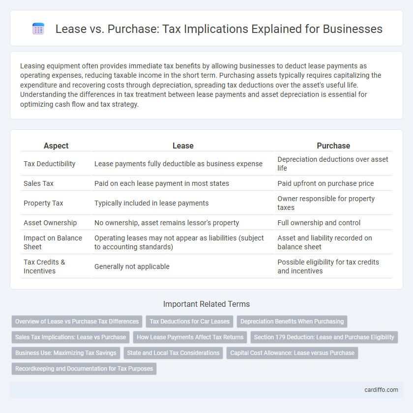 Lease vs. Purchase: Tax Implications Explained for Businesses