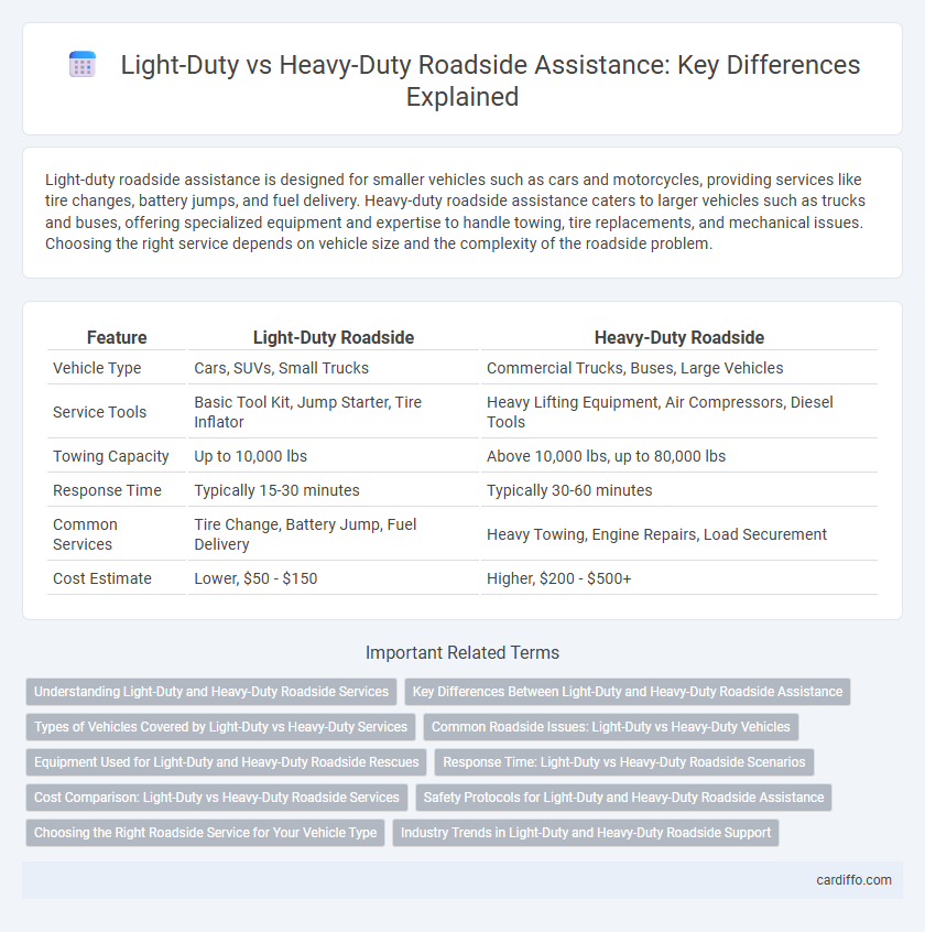 Light-Duty vs Heavy-Duty Roadside Assistance: Key Differences Explained
