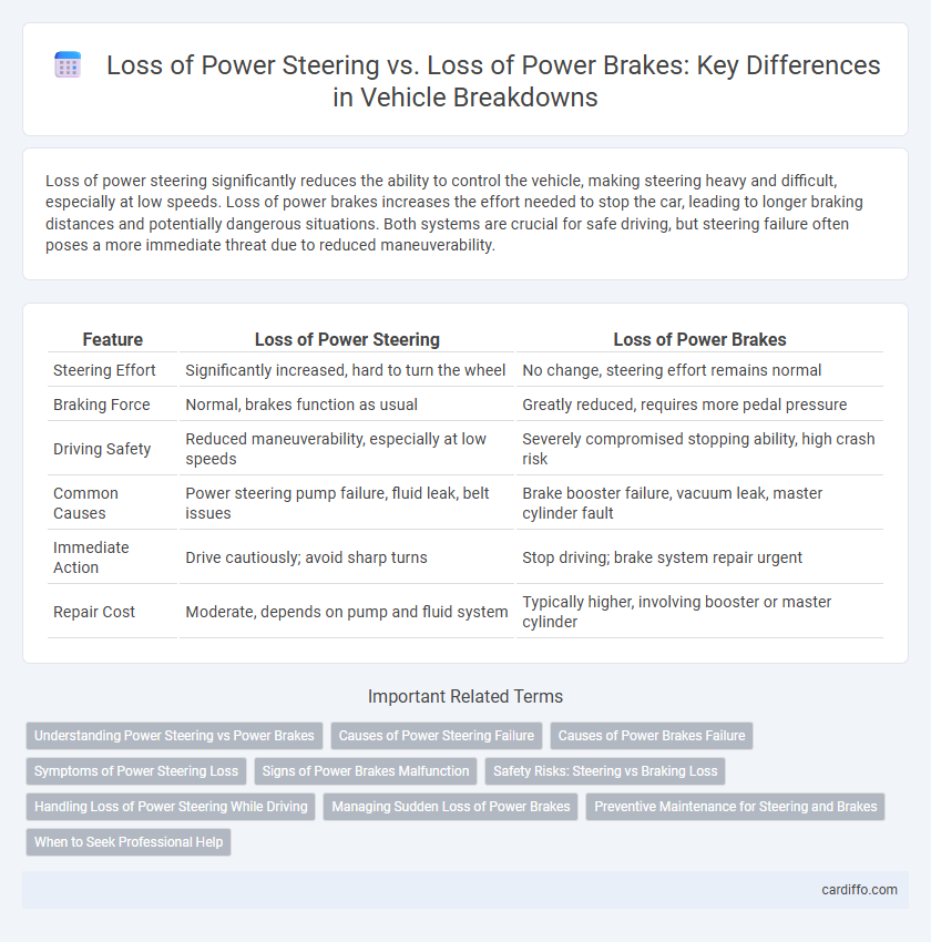 Loss of Power Steering vs. Loss of Power Brakes: Key Differences in Vehicle Breakdowns