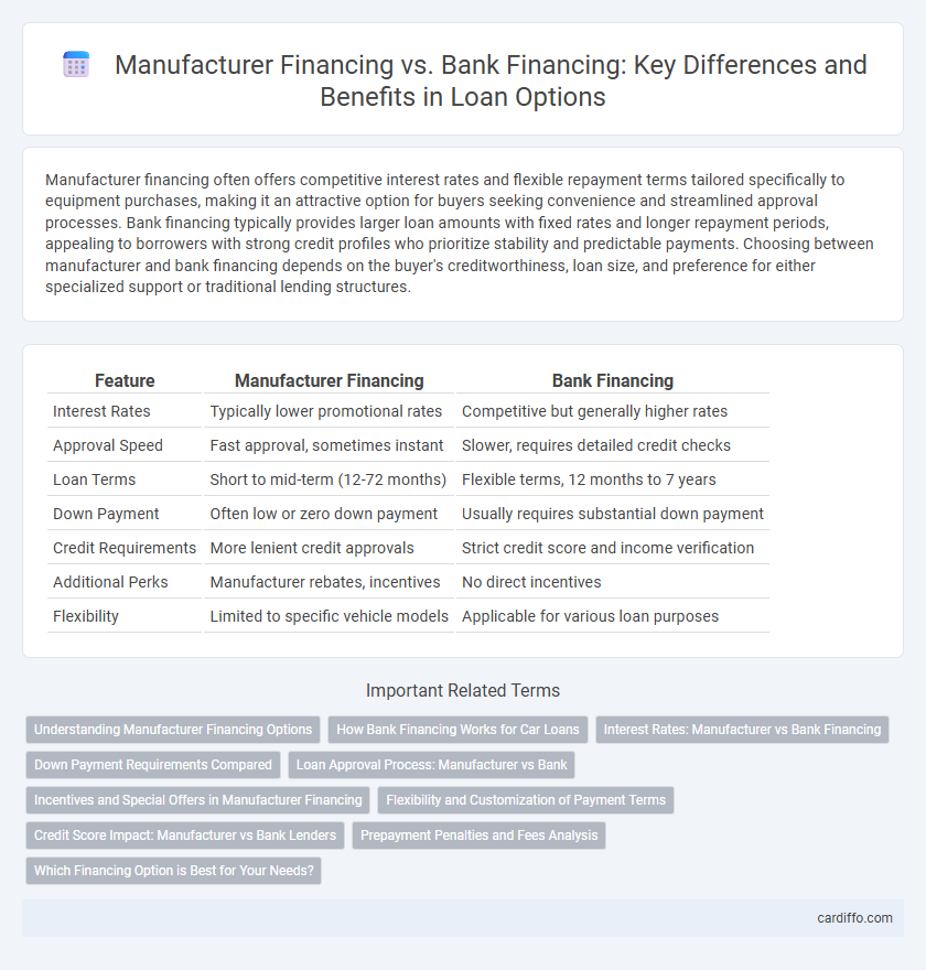 Manufacturer Financing vs. Bank Financing: Key Differences and Benefits in Loan Options