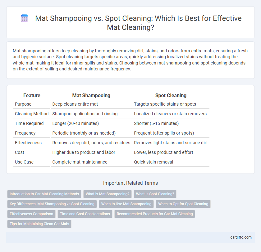 Mat Shampooing vs. Spot Cleaning: Which Is Best for Effective Mat Cleaning?