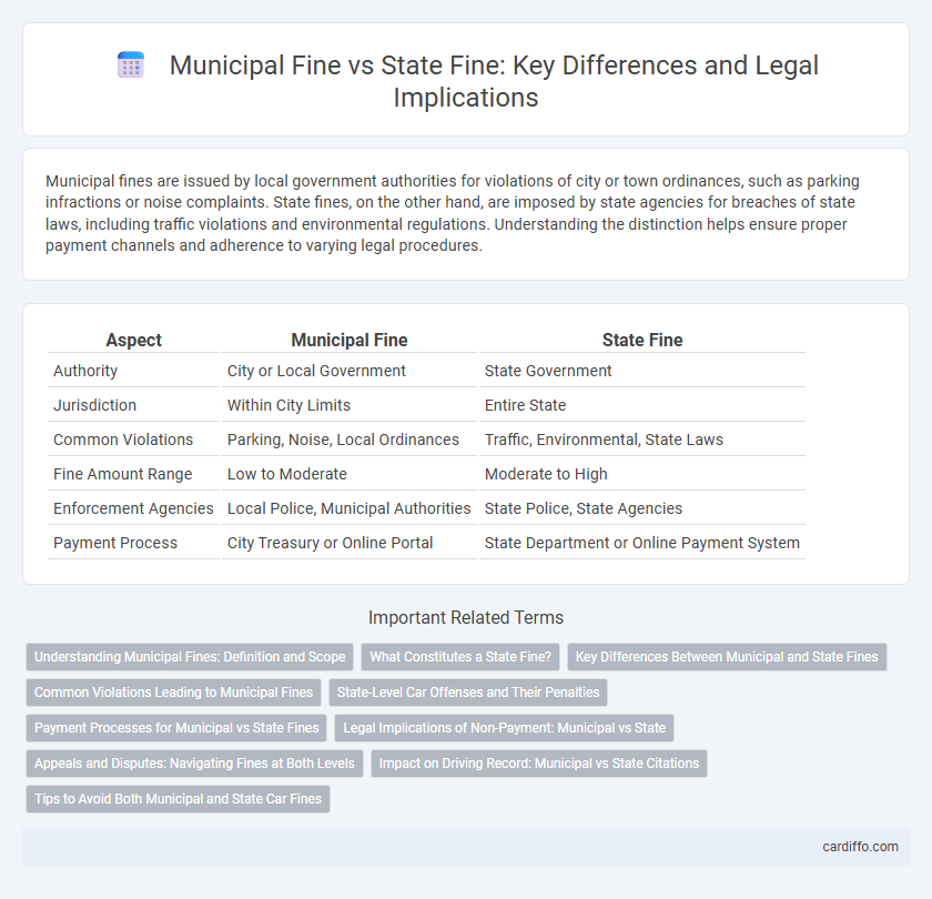 Municipal Fine vs State Fine: Key Differences and Legal Implications