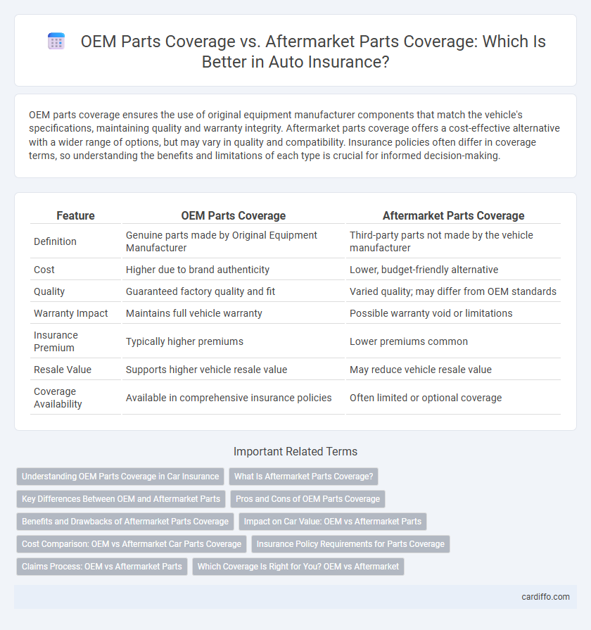 OEM Parts Coverage vs. Aftermarket Parts Coverage: Which Is Better in Auto Insurance?