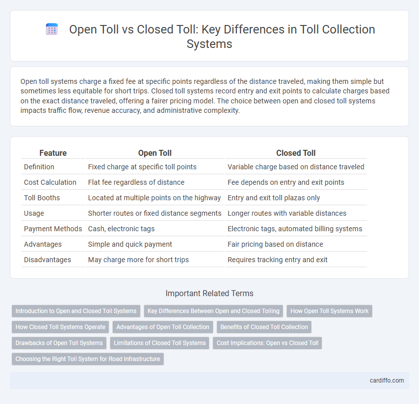Open Toll vs Closed Toll: Key Differences in Toll Collection Systems