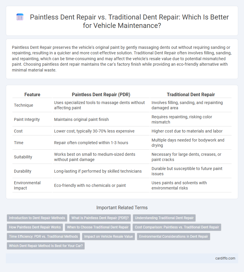 Paintless Dent Repair vs. Traditional Dent Repair: Which Is Better for Vehicle Maintenance?