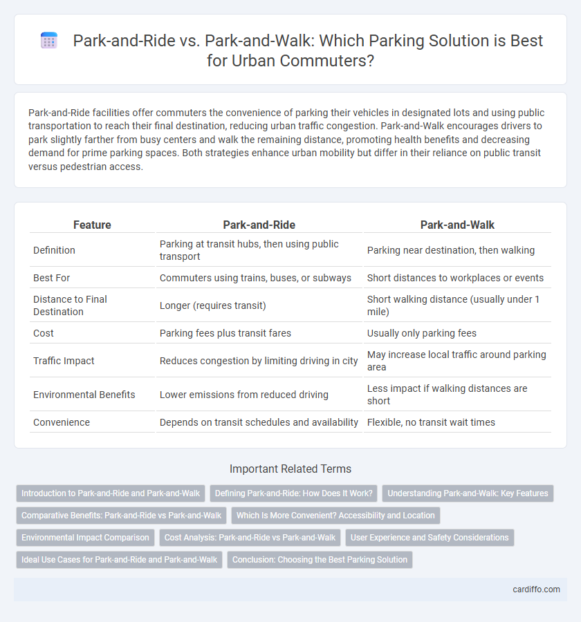 Park-and-Ride vs. Park-and-Walk: Which Parking Solution is Best for Urban Commuters?