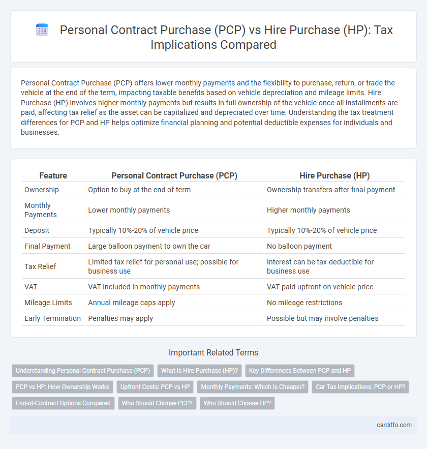 Personal Contract Purchase (PCP) vs Hire Purchase (HP): Tax Implications Compared