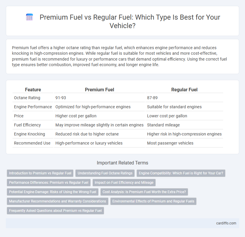 Premium Fuel vs Regular Fuel: Which Type Is Best for Your Vehicle?