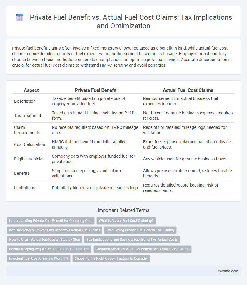 Private Fuel Benefit vs. Actual Fuel Cost Claims: Tax Implications and Optimization