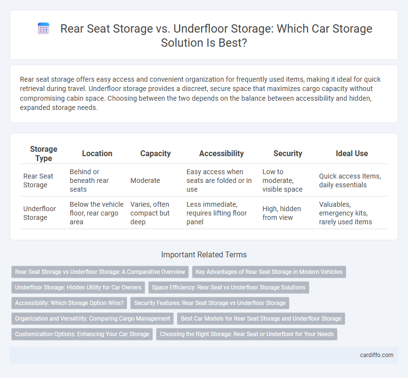 Rear Seat Storage vs. Underfloor Storage: Which Car Storage Solution Is Best?