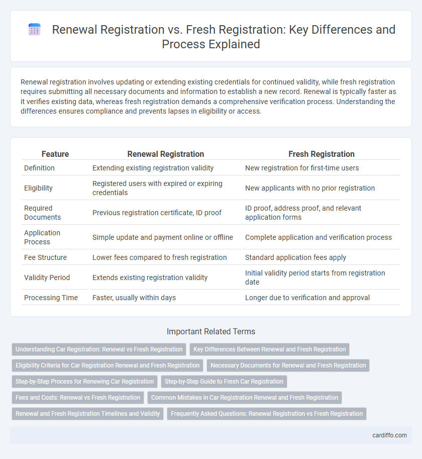 Renewal Registration vs. Fresh Registration: Key Differences and Process Explained