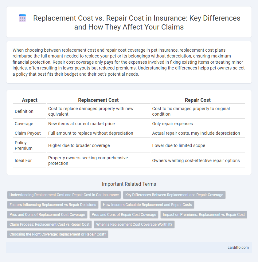 Replacement Cost vs. Repair Cost in Insurance: Key Differences and How They Affect Your Claims