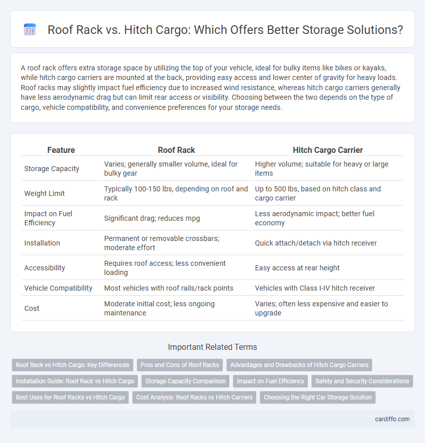 Roof Rack vs. Hitch Cargo: Which Offers Better Storage Solutions?