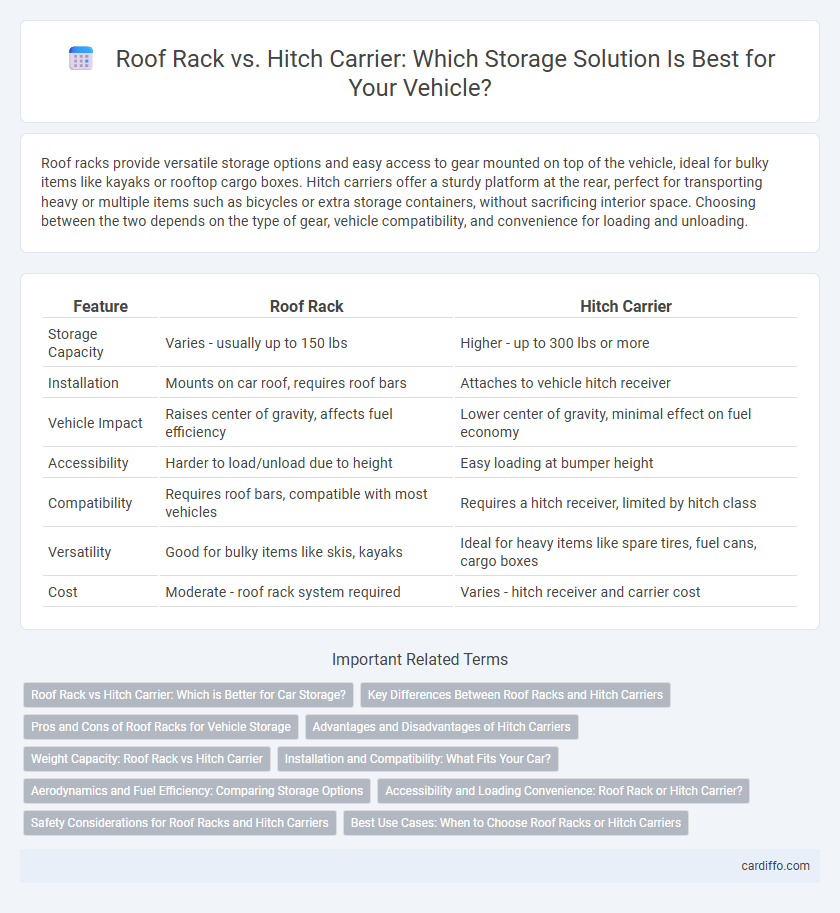 Roof Rack vs. Hitch Carrier: Which Storage Solution Is Best for Your Vehicle?