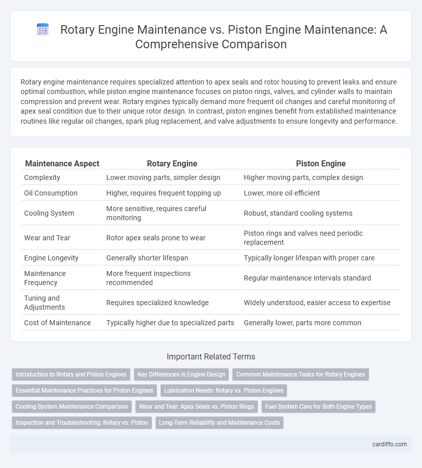 Rotary Engine Maintenance vs. Piston Engine Maintenance: A Comprehensive Comparison