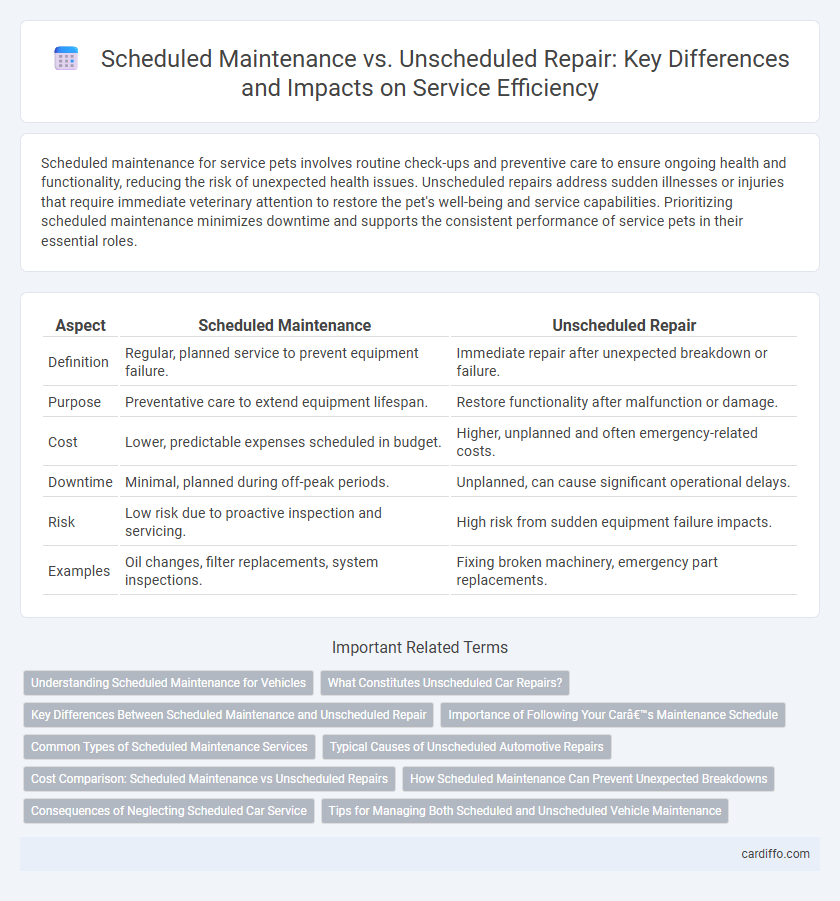 Scheduled Maintenance vs. Unscheduled Repair: Key Differences and Impacts on Service Efficiency