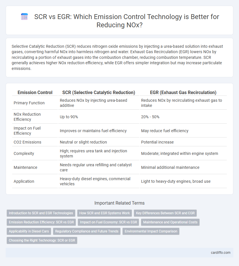 SCR vs EGR: Which Emission Control Technology is Better for Reducing NOx?
