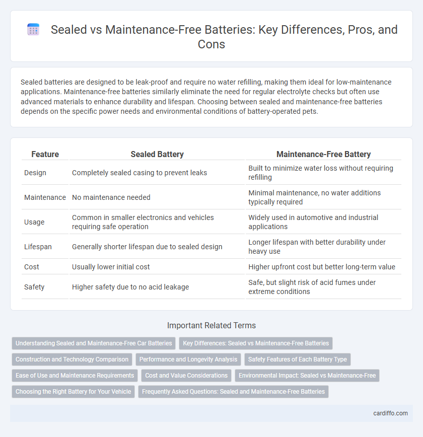 Sealed vs Maintenance-Free Batteries: Key Differences, Pros, and Cons