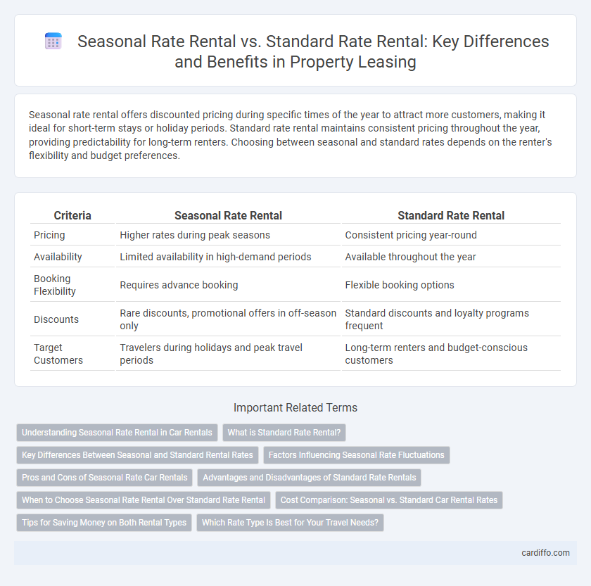 Seasonal Rate Rental vs. Standard Rate Rental: Key Differences and Benefits in Property Leasing