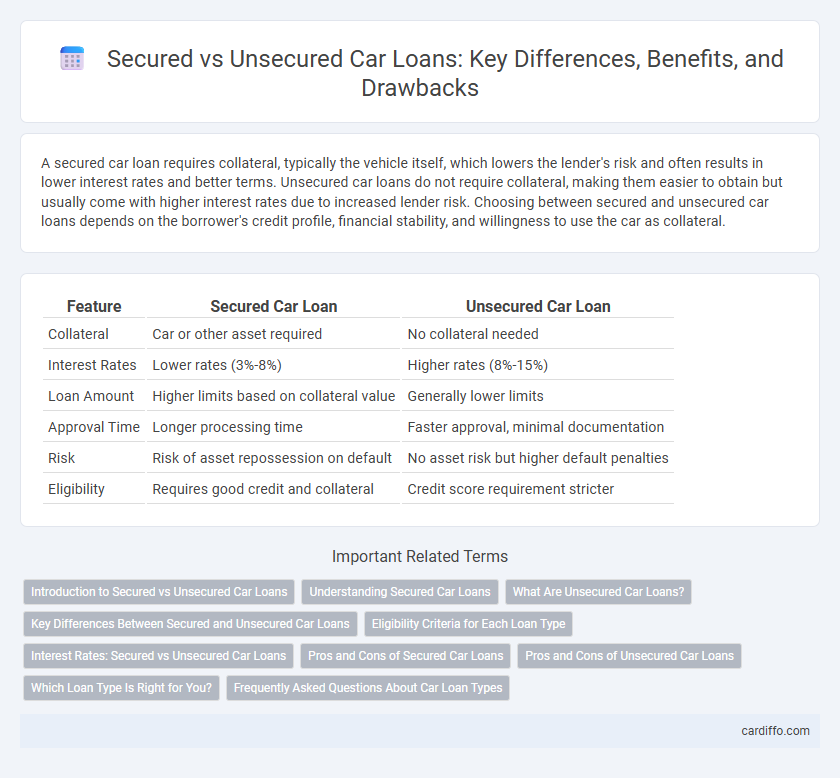 Secured vs Unsecured Car Loans: Key Differences, Benefits, and Drawbacks