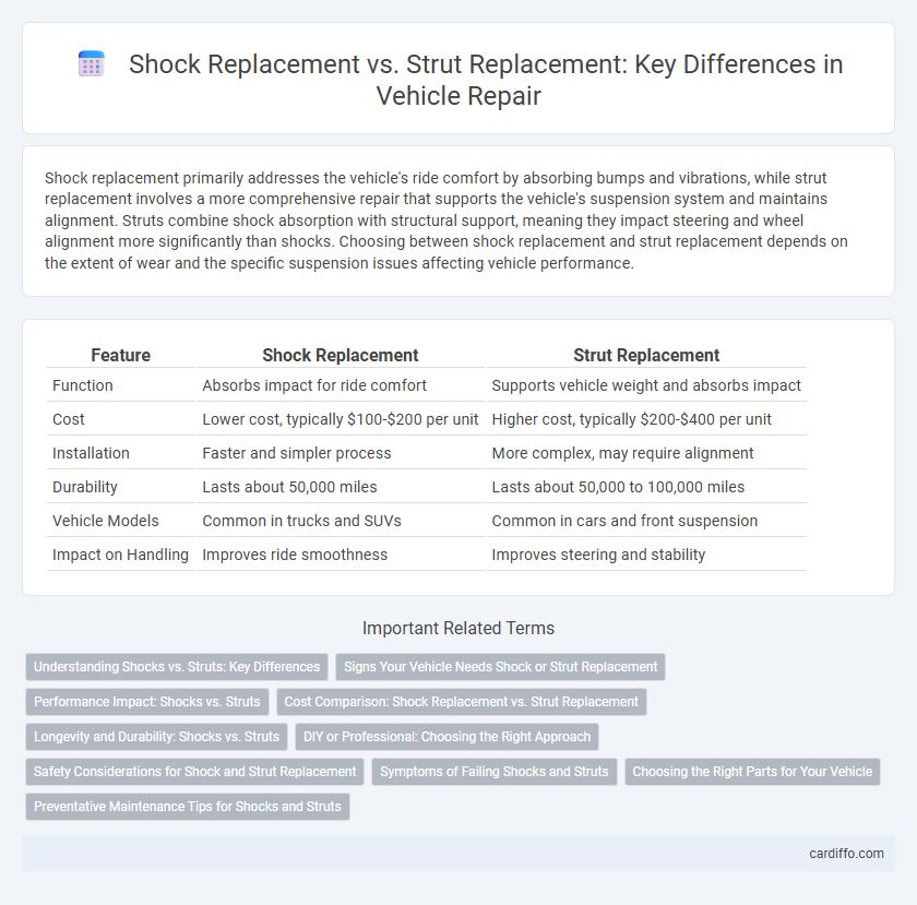Shock Replacement vs. Strut Replacement: Key Differences in Vehicle Repair