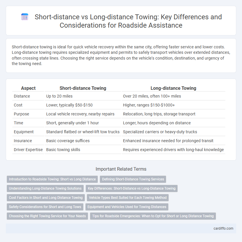 Short-distance vs Long-distance Towing: Key Differences and Considerations for Roadside Assistance