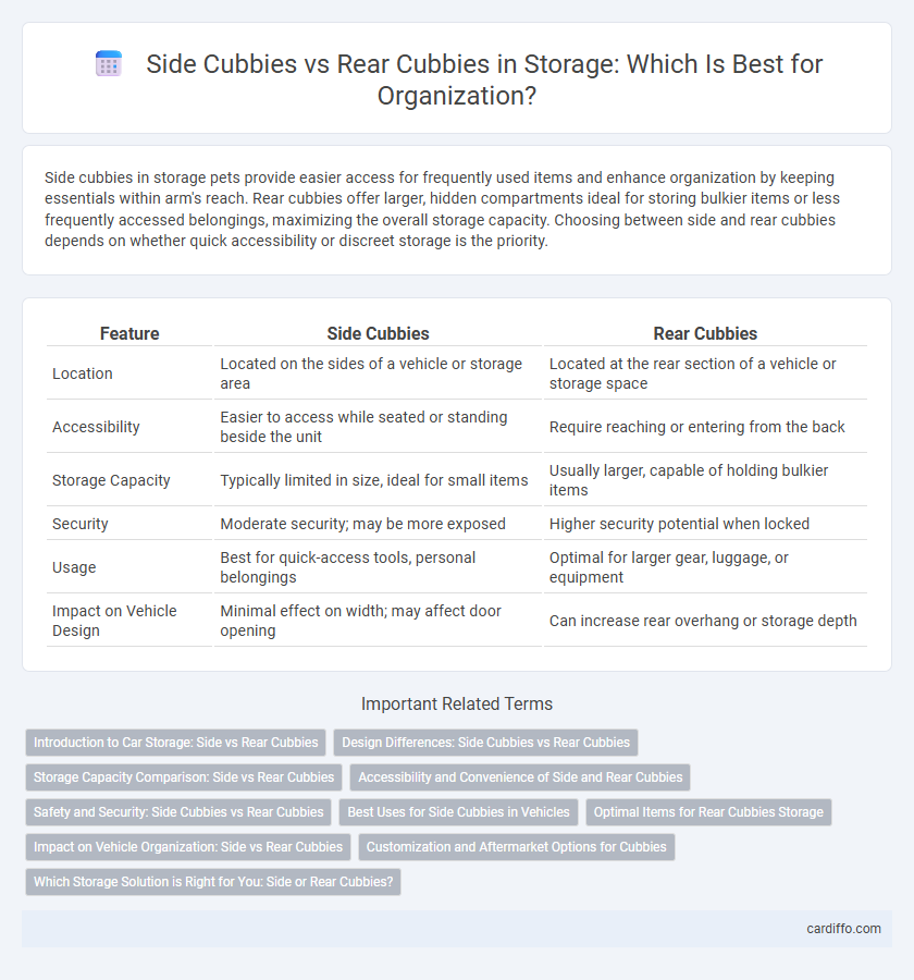Side Cubbies vs Rear Cubbies in Storage: Which Is Best for Organization?