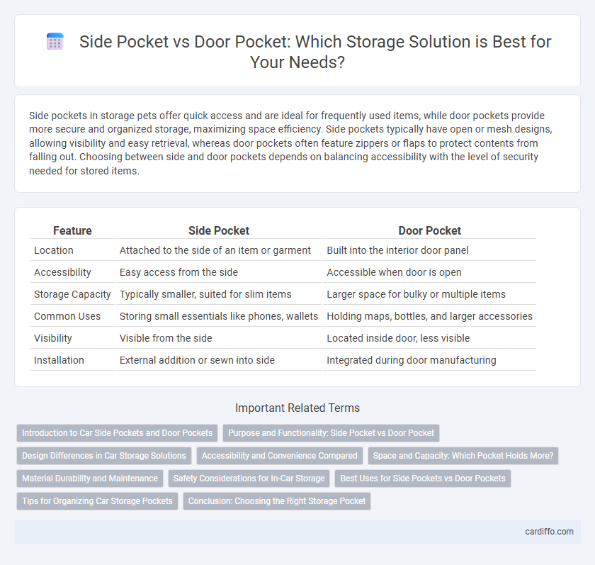 Side Pocket vs Door Pocket: Which Storage Solution is Best for Your Needs?