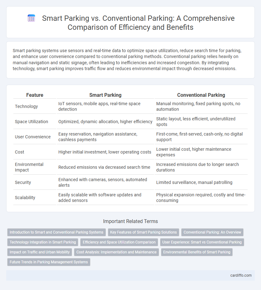 Smart Parking vs. Conventional Parking: A Comprehensive Comparison of Efficiency and Benefits