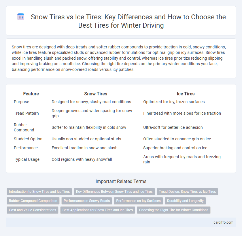 Snow Tires vs Ice Tires: Key Differences and How to Choose the Best Tires for Winter Driving