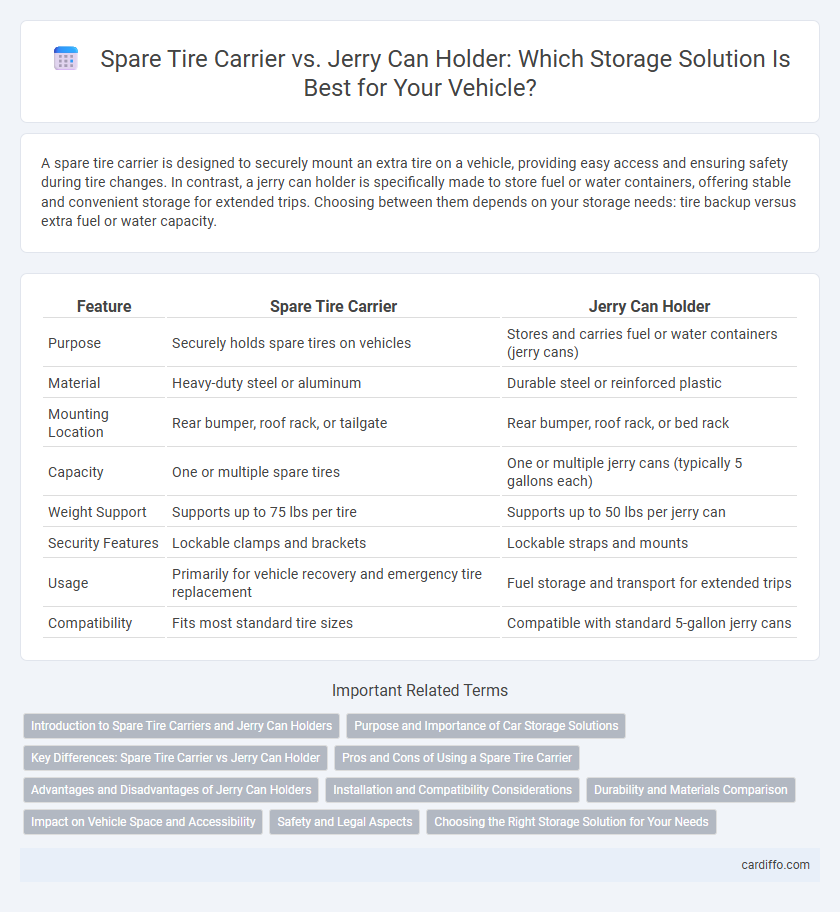 Spare Tire Carrier vs. Jerry Can Holder: Which Storage Solution Is Best for Your Vehicle?