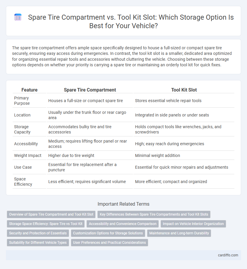 Spare Tire Compartment vs. Tool Kit Slot: Which Storage Option Is Best for Your Vehicle?