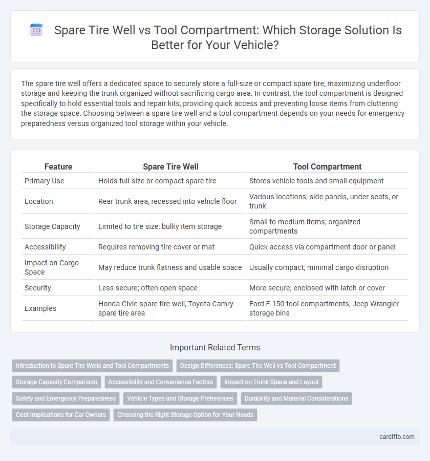 Spare Tire Well vs Tool Compartment: Which Storage Solution Is Better for Your Vehicle?