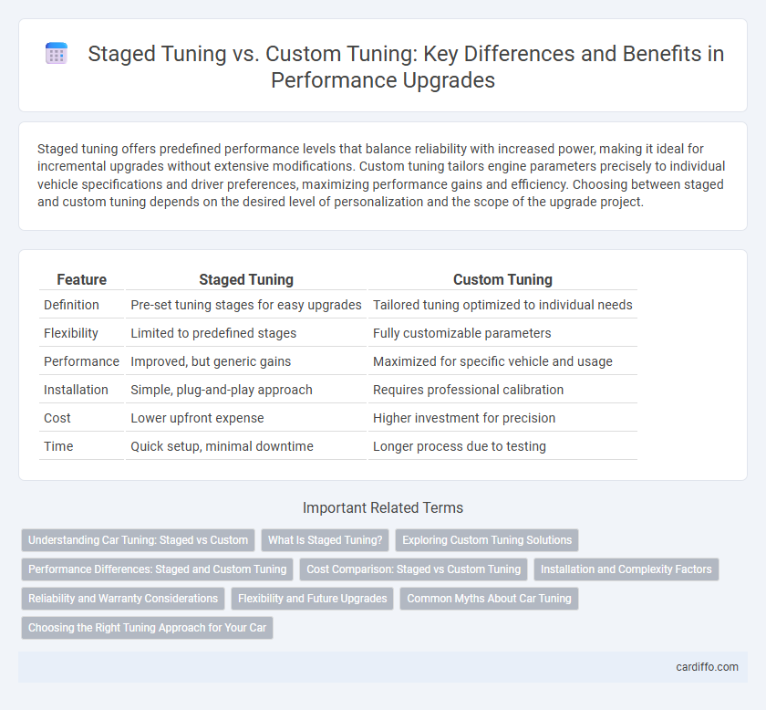 Staged Tuning vs. Custom Tuning: Key Differences and Benefits in Performance Upgrades
