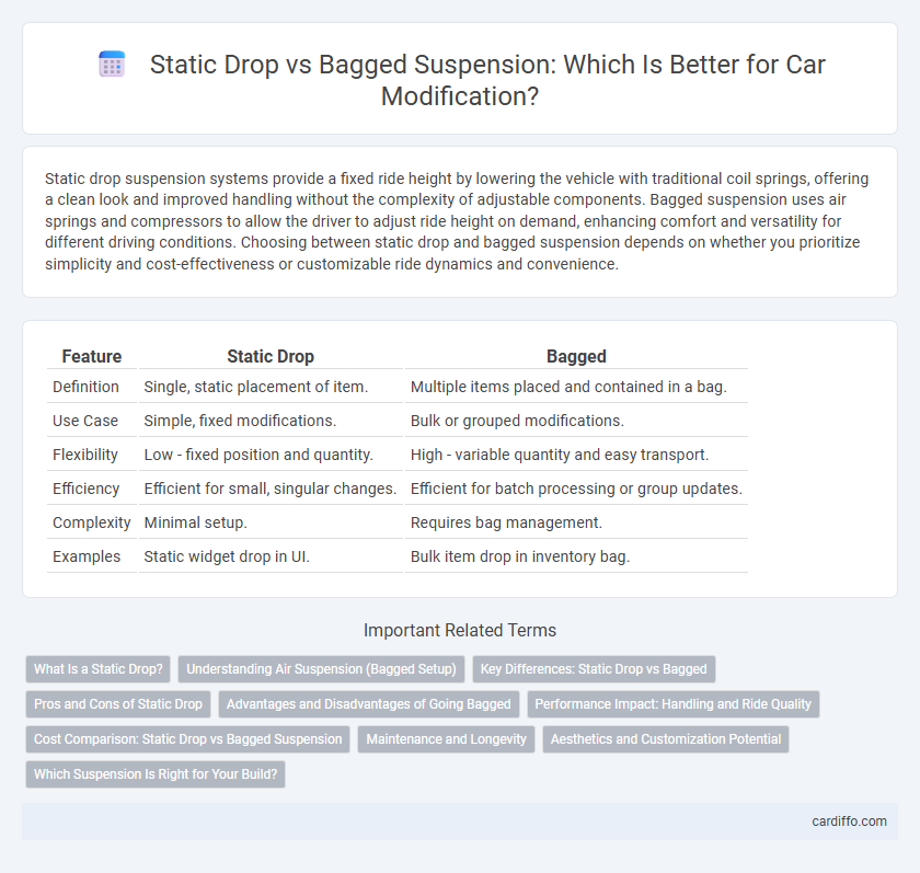 Static Drop vs Bagged Suspension: Which Is Better for Car Modification?